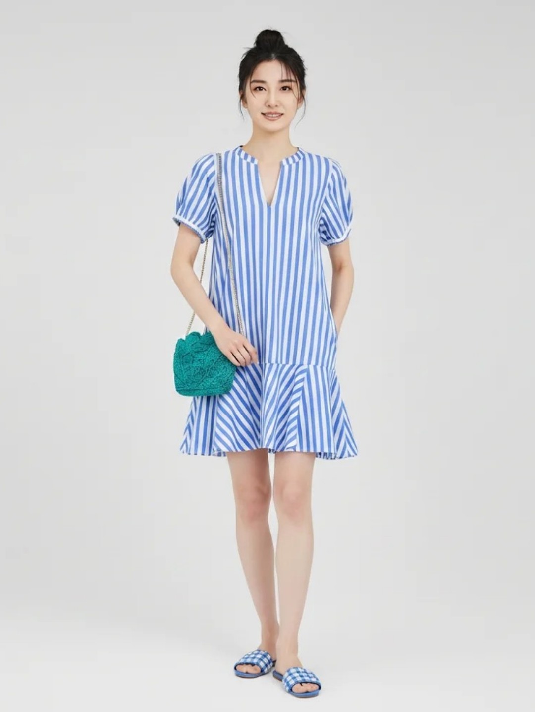 J Crew Striped Mini Shirt-Dress